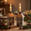 Kerzenhalter Weihnachten Haus Für Stabkerzen 14,5cm 2St | Floristik24.de
