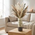 Vase Keramik Deko für Trockenfloristik Creme Graugrün H34cm | Floristik24.de