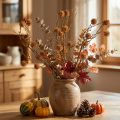 Dekozweig Amberbaum Baumfrüchte Deko Ockerbraun 48cm | Floristik24.de