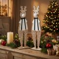 Rentier Holz Dekofigur Weihnachten zum Stellen 12×6,5cm H45cm 2St | Floristik24.de