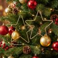 Weihnachtsdeko Metallstern Stern Anhänger Gold Ø15cm 6 St | Floristik24.de