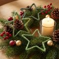 Sterne Jute für Weihnachtsdeko Weihnachtssterne Grün 15cm 8 St | Floristik24.de