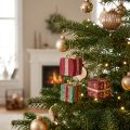 Weihnachtsdeko Pappmaschee Geschenk Anhänger 6cm 3St | Floristik24.de