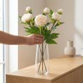 Lange künstliche Pfingstrosen Kunstblumen Creme 70cm 3 St | Floristik24.de