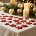 Streudeko Sterne Rot, Glimmer 4-5cm 40 St | Floristik24.de
