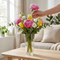 Glasvase Konisch Blumenvase Transparent Ø10cm H20cm | Floristik24.de