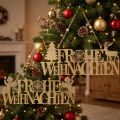 Weihnachtsdeko, “Frohe Weihnachten”, Rentier, Engel Golden 27/28×11cm 2er-Set | Floristik24.de