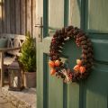 Zapfenkranz Erlenzapfen Deko Kranz zum Hängen Natur Ø25cm | Floristik24.de