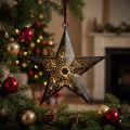 Weihnachtsanhänger Stern Metallstern Schwarz H19cm | Floristik24.de