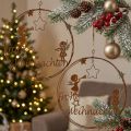 Frohe Weihnachten Schriftzug Dekoring Rost Ø19cm 2St | Floristik24.de