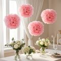 Pompom Papier Ø30cm Hellrosa 5St | Floristik24.de