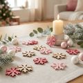 Schneeflocken zum Streuen Pink, Rosa, Natur Ø4cm 72 St | Floristik24.de