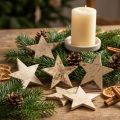 Kokos Stern Natur 5cm 50St Weihnachtsdekoration Tischdekoration | Floristik24.de