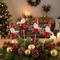 Weihnachtswichtel Dekostecker Wichtel Weihnachtsmann 7cm 4 St | Floristik24.de