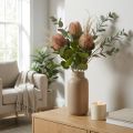 Künstliche Banksia Proteaceae Weiß-Lila L58cm H6cm 3St | Floristik24.de