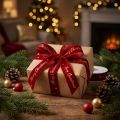 Geschenkband Weihnachtsband Rot Samtband 25mm 20m | Floristik24.de