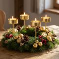 Teelichthalter zum Stecken Gold Teelichthalter Advent Ø4cm 8 St | Floristik24.de