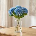 Kunstblumen Deko Hortensie künstlich Blau 69cm | Floristik24.de