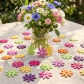 Streudeko Holz Blumen Tischdeko Sommer Bunt  Ø4cm 72 St | Floristik24.de