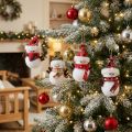Christbaumschmuck Schneemann mit Mütze H9cm 4St | Floristik24.de