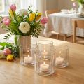 Kerzenhalter Glas Windlicht Klar Ø9,5cm H9cm 6St | Floristik24.de