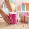 Kräuselband Geschenkband Pink mit Punkten 10mm 250m | Floristik24.de
