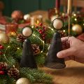 Engel Figur Weihnachten Metall Schwarz Natur 15,5cm 2St | Floristik24.de