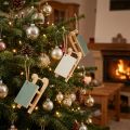 Deko Schlitten Holz zum Hängen Mint Grün Weiß 9,5cm 6St | Floristik24.de