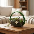 Dekoring Ring Jute Deko Loop Grün Dunkelgrün 4cm Ø30cm 2St | Floristik24.de