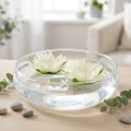 Seerose Künstliche Blume Schwimmende Tischdeko Cremeweiß Ø15cm 2St | Floristik24.de