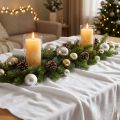 Floristik24 Schneedecke Deko Tischdecke Winter Weiß 100×270cm