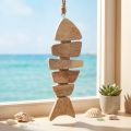 Holzfisch zum Hängen Maritim Jute Natur 27cmx2cmx10cm | Floristik24.de