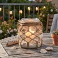 Deko Glas Makramee Muscheln Tischdeko Hängedeko Ø14cm | Floristik24.de