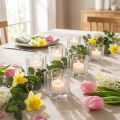 Teelichthalter Glas Blume