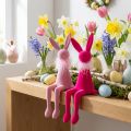 Osterhasen Figur mit Federboa Kantenhocker Dekorative Figur Ostern 27cm 2St | Floristik24.de