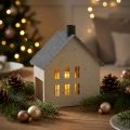 Lichthaus Metall Haus Windlicht Dekoration 16cm | Floristik24.de