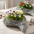 Deko Pflanzherz Rebe Weiß, Kreative Pflanzidee für Zuhause &amp; Geschenk, Kunststofffolie, 4er Set 15cm x 23cm x 5cm | Floristik24.de