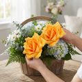 Foam Rose Ø15cm Gelb 4 St | Floristik24.de