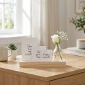 Kartenhalter Holz Fotohalter Holz Mini Vase 25×7,5×12cm | Floristik24.de