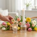 Stabkerzenhalter Glas Teelichthalter Ø5cm H8cm 4 St | Floristik24.de