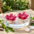 Schwimmende Seerose künstlich Tischdeko Fuchsia Ø15cm 2St | Floristik24.de