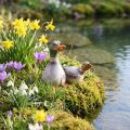 Enten Deko Keramik Frühling Erpel Braun Grün L15cm 2 St | Floristik24.de