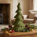 Deko Tanne Tannenbaum beflockt Weihnachtsbaum Grün 60cm | Floristik24.de