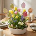 Ostereier Deko, Blumenstecker Ostern Holz, Osterstecker 31,5cm 12St | Floristik24.de