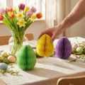 Wabeneier Ostern Papier stehend Grün Gelb Lila 20cm 3St | Floristik24.de