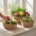 Pflanzkorb Korb rechteckig Weide Natur 39/33/27cm 3er-Set | Floristik24.de