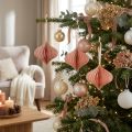 Papier Weihnachtsschmuck Vintage Rosa Apricot Ø8cm 4er-Set | Floristik24.de