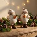 Weihnachtsfiguren Vogel mit Mütze Beige 11,5x8x14cm 2St | Floristik24.de