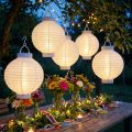 Lampion LED mit Solar 20cm Weiß | Floristik24.de