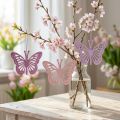 Deko Schmetterlinge Dekohänger Lila/Pink/Rosa 12cm 12St | Floristik24.de